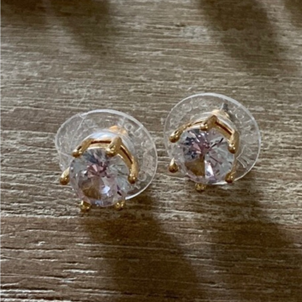CZ large stud earrings